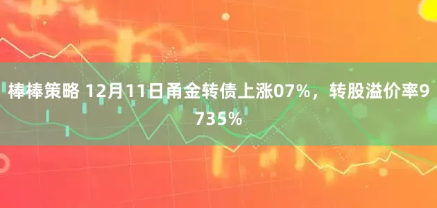 棒棒策略 12月11日甬金转债上涨07%，转股溢价率9735%